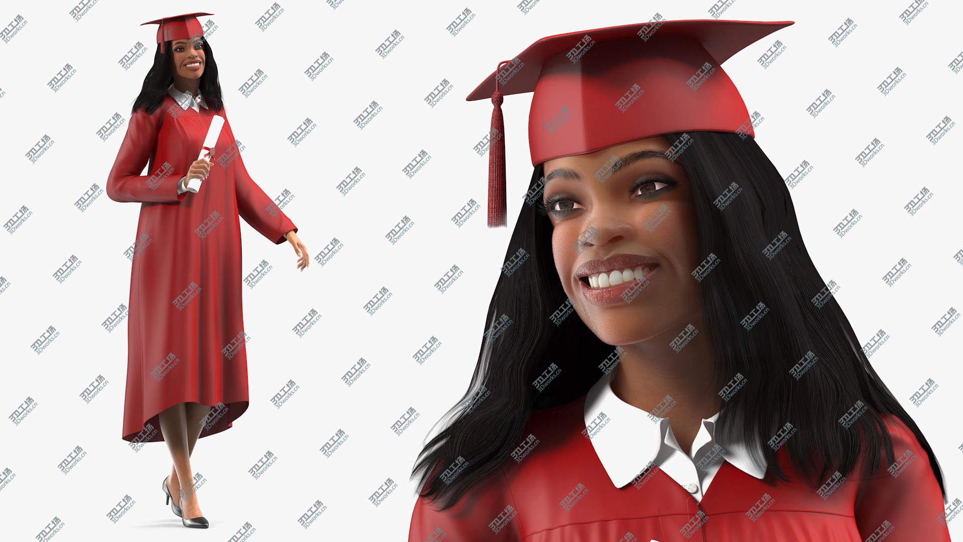 images/goods_img/202104022/Light Skin Graduation Gown Woman Standing Pose 3D model/2.jpg